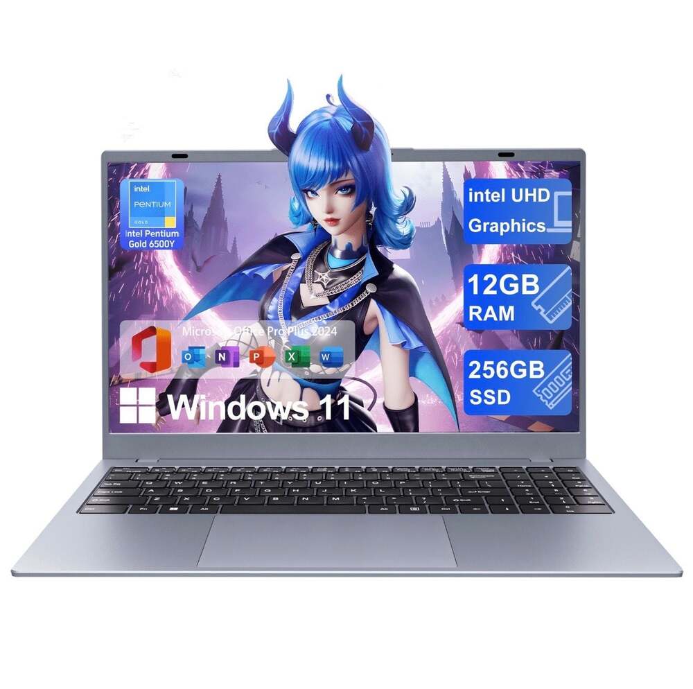 15.6” FHD IPS College Student Laptop – 12GB RAM, 256GB SSD, Intel Pentium Gold 6 - Picture 2 of 2